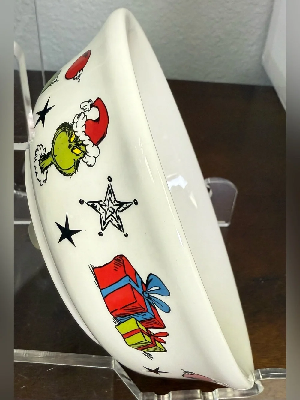 The Grinch Christmas Pet Dog Cat Bowl With Max The Dog NEW